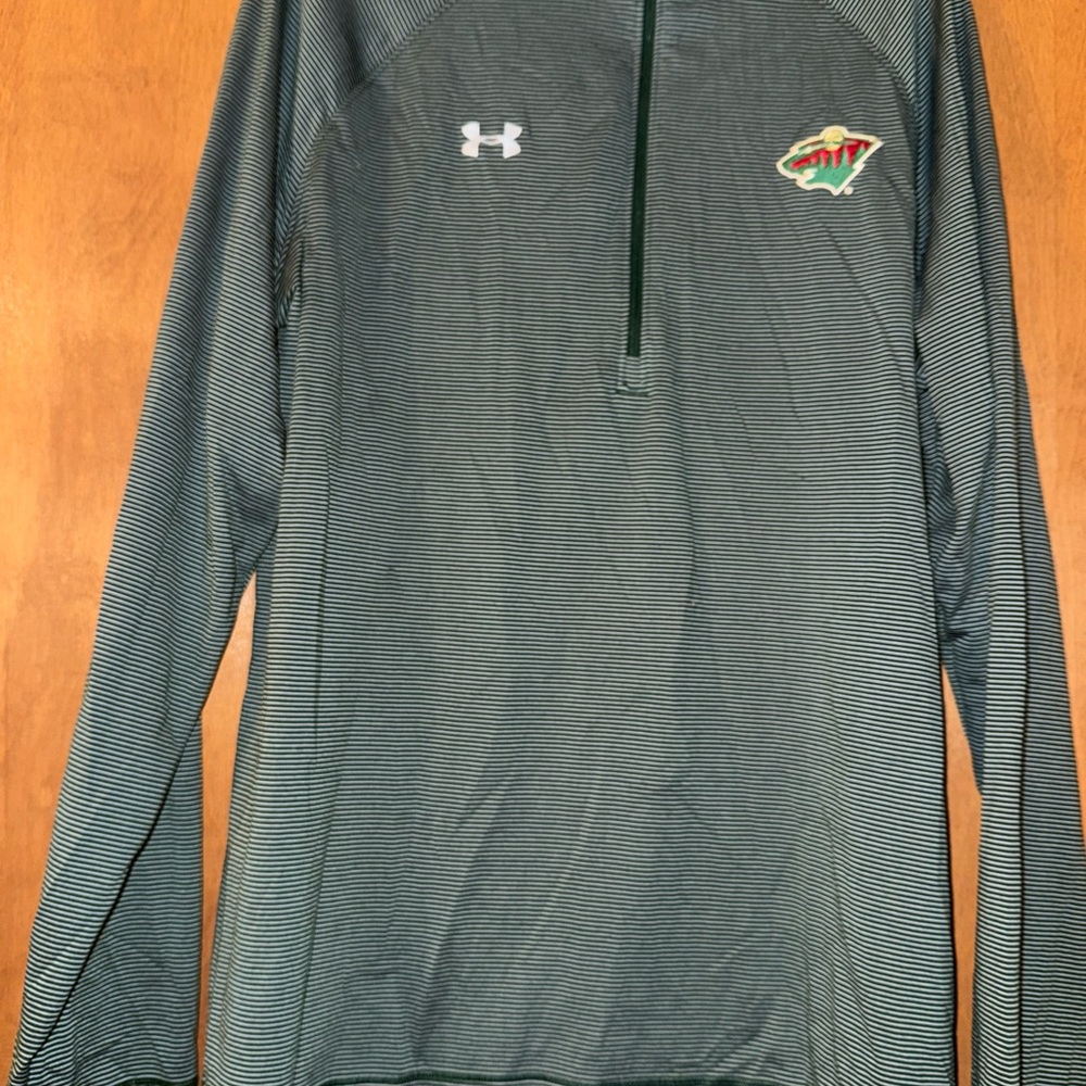 Under Armour Striped Green HeatGear Top Minnesota Wild